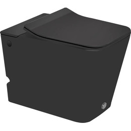 Унитаз приставной безободковый с импульсным смывом SantiLine SL-5033MB, чёрный - фото 