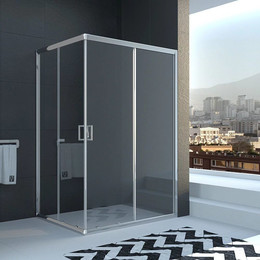 Душевое ограждение Veconi 90x80 см RV10-9080-01-C5, хром/прозрачное - фото 