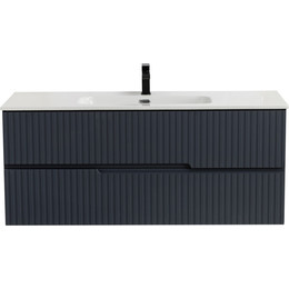 Тумба подвесная с раковиной Cezares DUET-N-1200-2C-SO-GR-P 120 см (раковина CZR-8095-120) grafito - фото 