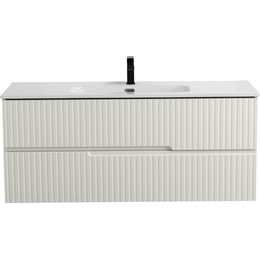 Тумба подвесная с раковиной Cezares DUET-N-1200-2C-SO-AS-P 120 см (раковина CZR-8095-120) альпака брашированная - фото 