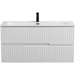 Тумба подвесная с раковиной Cezares DUET-N-1000-2C-SO-BL 100 см (раковина CZR-8073-100) bianco lucido - фото 