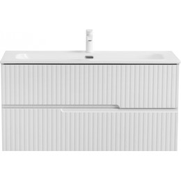 Тумба подвесная с раковиной Cezares DUET-N-1000-2C-SO-FBS-P 100 см (раковина CZR-8073-100) ясень белый софт - фото 