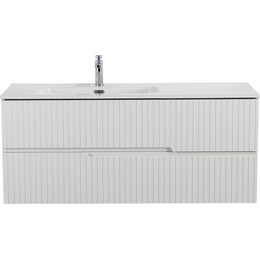 Тумба подвесная с раковиной Cezares DUET-N-1200-2C-SO-BL-L 120 см (раковина CZR-8095-120-L) bianco lucido - фото 