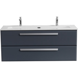 Тумба подвесная с раковиной Cezares ECO-CER-N-1200-2C-SO-GR-P 120 см (раковина CZR-8073-120-1-2) grafito - фото 