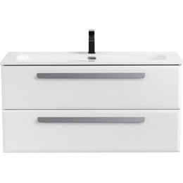Тумба подвесная с раковиной Cezares ECO-CER-N-1000-2C-SO-BL 100 см (раковина CZR-8073-100) bianco lucido - фото 