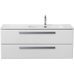 Тумба подвесная с раковиной Cezares ECO-CER-N-1200-2C-SO-BL-R 120 см (раковина CZR-8095-120-R) bianco lucido - фото 