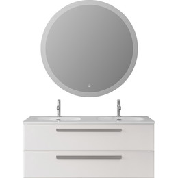 Тумба подвесная с раковиной Cezares ECO-CER-N-1200-2C-SO-BL 120 см (раковина CZR-8073-120-2) bianco lucido - фото 