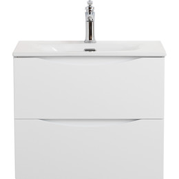 Тумба подвесная с раковиной BelBagno MARINO-CER-MINI-600-2C-SO-BO-P 60 см, bianco opaco - фото 