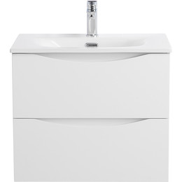 Тумба подвесная с раковиной BelBagno MARINO-CER-N-700-2C-SO-BO-P 70 см, bianco opaco - фото 