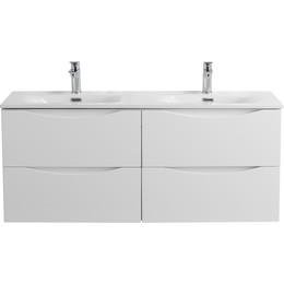 Тумба подвесная с раковиной BelBagno MARINO-CER-N-1200-4C-SO-BL-P 120 см, bianco lucido - фото 