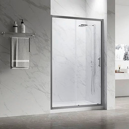 Душевая дверь Veconi 140 см VN55GM-140-01-C8, оружейная сталь/прозрачное - фото 
