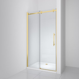 Душевая дверь BelBagno 120 см MARINO-BF-1-120-C-ORO (стекло 8 мм), золото/прозрачное - фото 