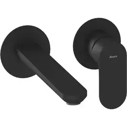Смеситель для раковины настенный Ravak Eleganta EL 019.20BLM.O1 X070292, чёрный матовый - фото 