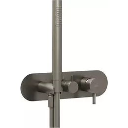 Смеситель для душа Ravak 3 потребителя Espirit ES 068.20GB.O3+S X070319, графит матовый - фото 