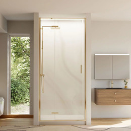Душевая дверь Veconi Vianno 120 см VN73G-120-01-C4, золото/прозрачное - фото 