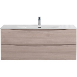 Тумба подвесная с раковиной BelBagno 120 см MARINO-CER-N-1200-2C-SO-RG-P, rovere grigio - фото 