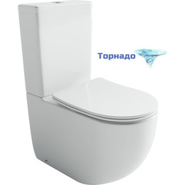 Унитаз-компакт Ceramicanova Metropol CN4001T с тонкой крышкой микролифт (система смыва Торнадо) - фото 