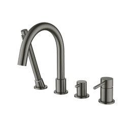 Смеситель для ванны Aquatek Европа AQ1348BGM, чёрный хром шлифованный, Цвет производителя: чёрный хром шлифованный - фото 