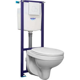 Инсталляция с подвесным унитазом Santeri Альфа комфорт 1.3816.4.S00.00B.2 (крышка микролифт) - фото 