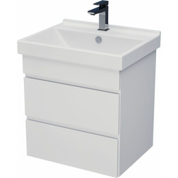 Тумба подвесная с раковиной Mirsant Next 50/2 см, белый - фото 