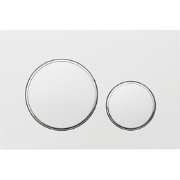 Кнопка смыва Veconi Flush FLV10-WC, белый матовый/хром - фото 