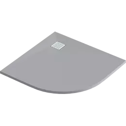 Каменный поддон Bas Essentia 90x90 см, графит (полукруглый) - фото 