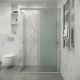 Душевое ограждение Niagara Eco 120x90 см NG-1129-14QMT, хром матовый/матовое - фото 