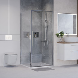 Душевое ограждение Niagara Nova 100x90 см NG-64-10A-A90-34, хром/прозрачное - фото 