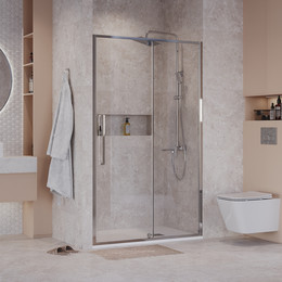 Душевая дверь Niagara Nova 120 см NG-66-12A, хром/прозрачное - фото 