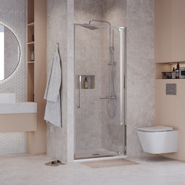 Душевая дверь Niagara Nova 80 см NG-66-8A, хром/прозрачное - фото 