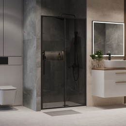 Душевая дверь Niagara Nova 130 см NG-85-13TB, чёрный матовый/тонированное - фото 