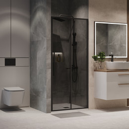 Душевая дверь Niagara Nova 90 см NG-85-9TB, чёрный матовый/тонированное - фото 