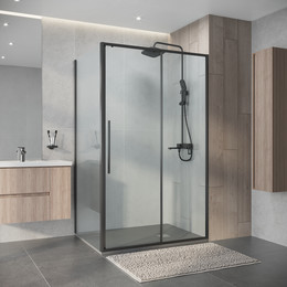 Душевое ограждение Niagara Nova 120x80 см NG-34-12AGR-A80GR-34, графит матовый/прозрачное - фото 