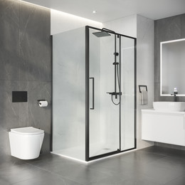 Душевое ограждение Niagara Nova 120x80 см NG-35-12AGR-A80GR-34, графит матовый/прозрачное - фото 