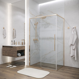 Душевое ограждение Grossman Galaxy 140x80 см 120.K33.01.1480.32.00, золото сатин/прозрачное - фото 