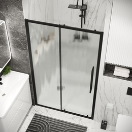 Душевая дверь Grossman Cosmo 110 см 100.K33.02.110.21.02, чёрный матовый/шиншилла - фото 