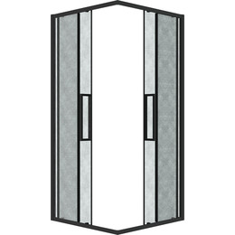 Душевое ограждение Grossman Cosmo 90x90 см 300.K33.02.9090.21.02, чёрный матовый/шиншилла - фото 