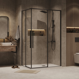 Душевое ограждение Grossman Galaxy 110x90 см 300.K33.01.1190.21.00, чёрный матовый/прозрачное - фото 
