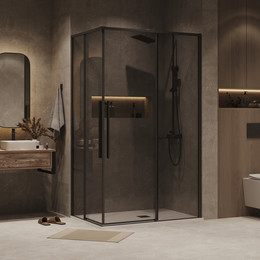 Душевое ограждение Grossman Galaxy 110x80 см 300.K33.01.1180.21.10, чёрный матовый/тонированное - фото 