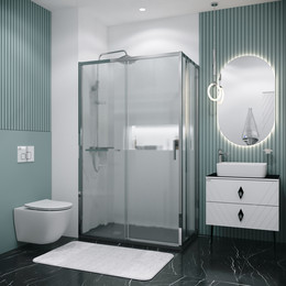 Душевое ограждение Grossman Style 100x80 см 120.K33.05.1080.10.02, хром/шиншилла - фото 
