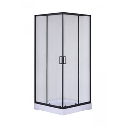 Душевое ограждение Taliente 100x100 см TA-10102-1CB, чёрный/прозрачное - фото 