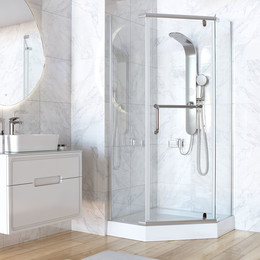 Душевое ограждение Taliente 80x80 см TA-08083-1CP, хром/прозрачное - фото 