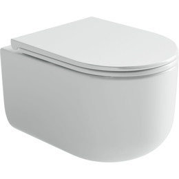 Унитаз подвесной безободковый Ceramicanova Ulma Rimless CN4006 с крышкой микролифт, Цвет производителя: белый - фото 