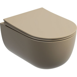 Унитаз подвесной безободковый Ceramicanova Modena Rimless CN6063MC с крышкой микролифт, коричневый, Цвет производителя: коричневый - фото 
