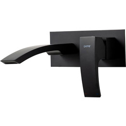 Смеситель для раковины настенный Gappo G07-6 G1007-26, чёрный, Цвет производителя: чёрный - фото 