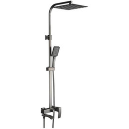 Душевая стойка с выдвижным изливом Gappo G07-9 G2407-9, оружейная сталь - фото 