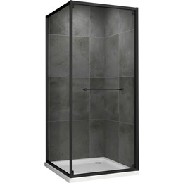 Душевое ограждение Abber Schwarzer Diamant 90x90 см AG0A090B, чёрный/прозрачное - фото 