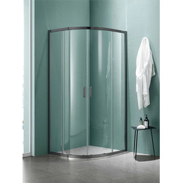 Душевое ограждение Aquatek 90x90 см AQ ARI RO 09020GM, оружейная сталь/прозрачное - фото 