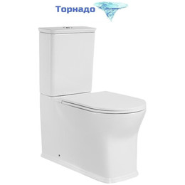 Унитаз-компакт CeramaLux TR999 с крышкой микролифт (система смыва торнадо) - фото 