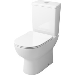 Унитаз-компакт безободковый Grossman GR-4448S с крышкой микролифт, белый глянцевый - фото 